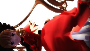 Rating: Safe Score: 0 Tags: 1girl blue_eyes crossed_arms image looking_at_viewer orange_hair shinku sitting solo weapon User: admin