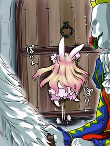 Rating: Safe Score: 0 Tags: 1boy 1girl animal_ears blonde_hair bloomers bouquet bunny_ears dress flower image kirakishou long_hair rose solo underwear User: admin