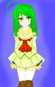 Rating: Safe Score: 0 Tags: 1girl ahoge boots drill_hair frills green_eyes green_hair image kanaria long_sleeves skirt solo thighhighs twin_drills User: admin