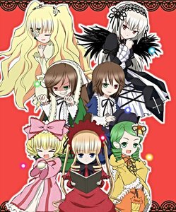 Rating: Safe Score: 0 Tags: 6+girls >_< blonde_hair blue_eyes bow brown_hair closed_eyes dress frills green_eyes green_hair hairband heterochromia hina_ichigo image kanaria long_hair long_sleeves multiple multiple_girls open_mouth pink_bow red_eyes shinku short_hair siblings sisters souseiseki suigintou suiseiseki tagme twintails very_long_hair wings User: admin