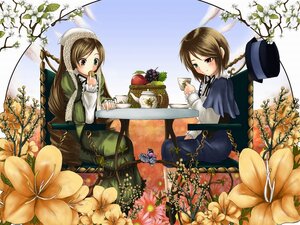 Rating: Safe Score: 0 Tags: 2girls braid brown_eyes brown_hair chiko_(kanhogo) dress flower food frills hat heterochromia image long_hair long_sleeves looking_at_viewer multiple_girls outdoors pair rozen_maiden short_hair siblings sisters souseiseki suiseiseki tea twins very_long_hair watering_can User: admin