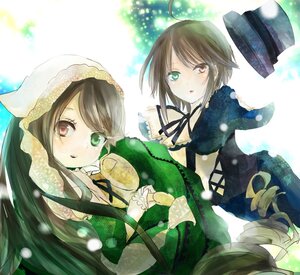 Rating: Safe Score: 0 Tags: 2girls brown_hair dress green_dress green_eyes hat head_scarf heterochromia image long_hair long_sleeves looking_at_viewer multiple_girls pair red_eyes short_hair siblings sisters souseiseki suiseiseki top_hat twins very_long_hair User: admin