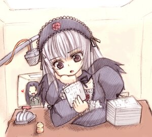 Rating: Safe Score: 0 Tags: 2girls bad_id bad_pixiv_id blue_hair desk dress frills gothic gothic_lolita hairband heart image kakizaki_megu kannagi_kaname lolita_fashion lolita_hairband long_hair long_sleeves looking_at_viewer lowres microphone multiple_girls open_mouth pink_eyes postcard recording_studio rozen_maiden silver_hair solo studio_microphone suigintou table upper_body wings User: admin