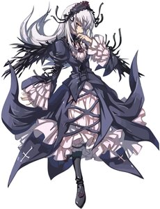 Rating: Safe Score: 0 Tags: 1girl bad_id bad_pixiv_id boots cota detached_collar dress flower frilled_sleeves frills full_body hairband image kneehighs long_hair long_sleeves lowres photoshop_(medium) puffy_sleeves ribbon rose rozen_maiden silver_hair socks solo standing suigintou white_background white_hair wings User: admin