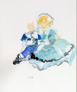 Rating: Safe Score: 0 Tags: blonde_hair blue_dress closed_eyes dress frills image long_sleeves multiple_girls pair short_hair souseiseki suiseiseki traditional_media User: admin