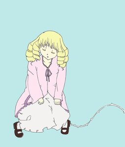 Rating: Safe Score: 0 Tags: 1girl blonde_hair blue_background closed_eyes dress drill_hair full_body hina_ichigo hinaichigo image long_sleeves mary_janes pink_dress shoes simple_background sitting solo white_legwear User: admin