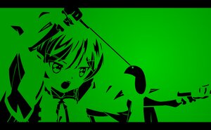 Rating: Safe Score: 0 Tags: 1girl auto_tagged fang green_theme image letterboxed long_hair monochrome open_mouth solo suiseiseki User: admin