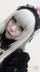 Rating: Safe Score: 0 Tags: 1girl artist_name bangs blunt_bangs closed_mouth fur_trim grey_background grey_eyes lips long_hair looking_at_viewer portrait ribbon signature simple_background solo white_background white_hair User: admin