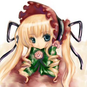 Rating: Safe Score: 0 Tags: 1girl aqua_eyes blonde_hair blue_eyes bonnet bow bowtie colored_eyelashes flower frilled_hat frills hat image long_hair looking_at_viewer mismatched_eyelashes no_mouth photoshop_(medium) pink_flower pink_rose red_headwear rose rozen_maiden shinku simple_background solo togawa_hanamaru upper_body yellow_background User: admin