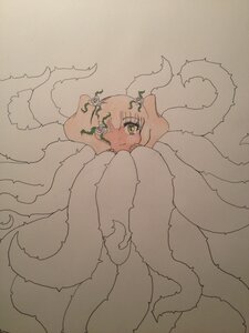 Rating: Safe Score: 0 Tags: 1girl bangs blush image kirakishou long_hair looking_at_viewer smile solo traditional_media white_hair yellow_eyes User: admin