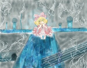 Rating: Safe Score: 0 Tags: 1girl blonde_hair bow dress frills green_eyes hair_bow hina_ichigo hinaichigo image looking_at_viewer ocean pink_bow short_hair solo water User: admin