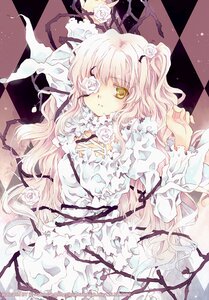 Rating: Safe Score: 0 Tags: 1girl argyle argyle_background argyle_legwear black_rose blonde_hair blue_hallelujah board_game checkered checkered_background checkered_floor checkered_kimono checkered_skirt chess_piece commentary_request dress eyepatch flower frills image kirakishou knight_(chess) long_hair lying on_floor perspective photoshop_(medium) pink_hair pink_rose plant rose rozen_maiden solo thorns tile_floor tiles vines white_dress white_flower white_rose yellow_eyes User: admin