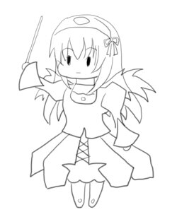 Rating: Safe Score: 0 Tags: 1girl akemi_homura blush eyebrows_visible_through_hair greyscale image long_hair long_sleeves monochrome simple_background skirt solo striped suigintou white_background wings User: admin
