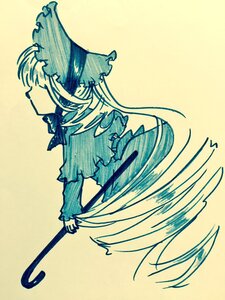 Rating: Safe Score: 0 Tags: 1girl bow broom dress hat holding_broom image long_hair monochrome profile shinku simple_background solo witch_hat yellow_background User: admin