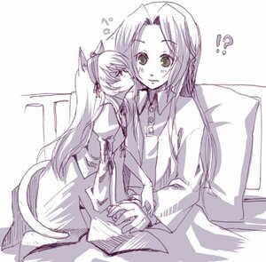 Rating: Safe Score: 0 Tags: 2girls animal_ears blush cat_ears dress hong_meiling image kakizaki_megu long_hair long_sleeves monochrome multiple_girls solo suigintou tail yuri User: admin
