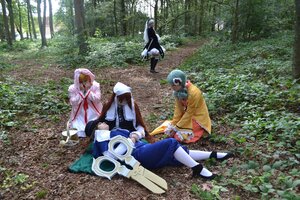 Rating: Safe Score: 0 Tags: forest hat hood long_hair multiple_cosplay multiple_girls nature sitting tagme tree User: admin
