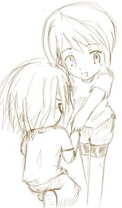 Rating: Safe Score: 0 Tags: 2girls blush human image kashiwaba_tomoe monochrome multiple_girls pair sakurada_jun short_hair sketch smile striped striped_legwear striped_shirt vertical_stripes User: admin
