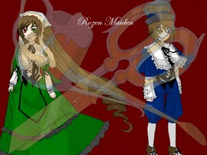 Rating: Safe Score: 0 Tags: 2girls brown_hair dress drill_hair frills green_eyes heterochromia image long_hair long_sleeves multiple_girls pair red_background red_eyes short_hair siblings sisters souseiseki standing suiseiseki top_hat twins very_long_hair User: admin