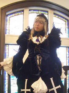 Rating: Safe Score: 0 Tags: 1girl blonde_hair dress gothic_lolita indoors lips lolita_hairband long_sleeves photo solo standing suigintou window User: admin
