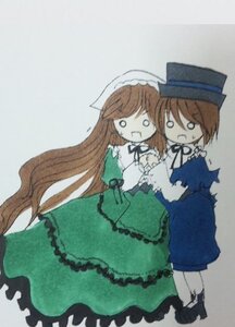 Rating: Safe Score: 0 Tags: 2girls blue_dress brown_hair dress frills green_dress hat image long_hair long_sleeves multiple_girls o_o pair short_hair siblings sisters souseiseki suiseiseki twins very_long_hair User: admin