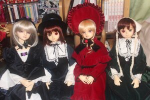 Rating: Safe Score: 0 Tags: 4girls blonde_hair blue_eyes brown_hair doll dress frills green_eyes hat heterochromia long_hair long_sleeves looking_at_viewer multiple_dolls multiple_girls red_eyes short_hair siblings sisters smile souseiseki suiseiseki tagme top_hat twins User: admin