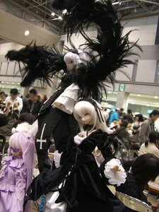 Rating: Safe Score: 0 Tags: black_dress black_hair black_wings blonde_hair doll dress flower frills gothic_lolita hairband indoors lolita_fashion long_hair long_sleeves multiple_dolls multiple_girls standing suigintou tagme white_hair wings User: admin