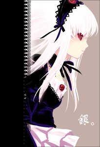 Rating: Safe Score: 0 Tags: 1girl black_dress black_ribbon black_wings detached_collar dress flower hairband image long_hair long_sleeves profile puffy_sleeves ribbon rose silver_hair solo suigintou wings User: admin