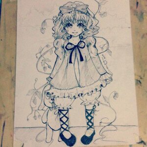 Rating: Safe Score: 0 Tags: 1girl bangs bow cross-laced_footwear dress frills full_body hat image long_sleeves looking_at_viewer maribel_hearn photo ribbon shinku shoes short_hair solo standing traditional_media underwear User: admin