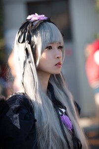 Rating: Safe Score: 0 Tags: 1girl bangs blunt_bangs blurry blurry_background blurry_foreground depth_of_field eyelashes flower hair_flower hair_ornament lips long_hair nose photo red_eyes red_lips ribbon solo suigintou upper_body User: admin