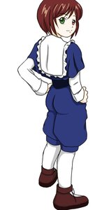 Rating: Safe Score: 0 Tags: 1boy brown_footwear brown_hair full_body green_eyes heterochromia image long_sleeves looking_at_viewer looking_back otoko_no_ko pantyhose red_eyes short_hair smile solo souseiseki standing striped white_legwear User: admin