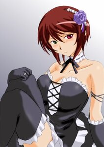 Rating: Safe Score: 0 Tags: 1girl bare_shoulders black_gloves black_legwear blush choker dress elbow_gloves flower frills gloves green_eyes hair_ornament heterochromia image lolita_fashion red_eyes short_hair sitting solo souseiseki thighhighs User: admin
