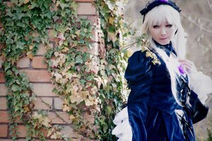 Rating: Safe Score: 0 Tags: 1girl 3d black_dress closed_mouth dress flower frills long_hair long_sleeves looking_at_viewer photo solo standing suigintou User: admin