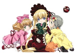 Rating: Safe Score: 0 Tags: 3girls black_footwear blonde_hair blue_eyes bonnet bow bowtie dress drill_hair green_eyes hair_bow hat hina_ichigo image kanaria long_hair long_sleeves looking_at_viewer mary_janes multiple multiple_girls pink_bow pink_dress ribbon shinku shoes sitting tagme twintails white_background User: admin