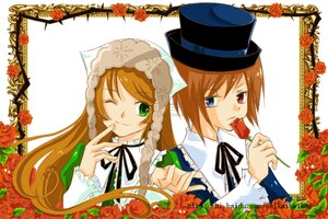 Rating: Safe Score: 0 Tags: 3girls blue_eyes brown_hair dress finger_to_mouth flower green_dress green_eyes hat heterochromia image long_hair long_sleeves looking_at_viewer multiple_girls one_eye_closed pair red_flower red_rose ribbon rose shushing siblings sisters smile souseiseki suiseiseki top_hat twins User: admin