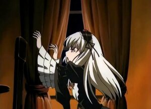 Rating: Safe Score: 0 Tags: 1girl bangs black_ribbon curtains dress frilled_sleeves frills hairband image indoors long_hair long_sleeves ribbon silver_hair solo suigintou very_long_hair User: admin