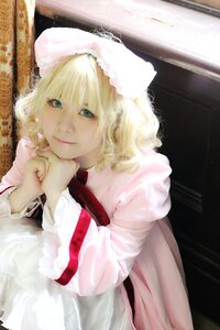 Rating: Safe Score: 0 Tags: 1girl alice_margatroid bangs blonde_hair blue_eyes dress hinaichigo lips long_sleeves realistic short_hair solo upper_body User: admin