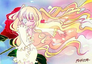 Rating: Safe Score: 0 Tags: 1girl blonde_hair closed_eyes cloud dress flower frills image kirakishou long_hair long_sleeves rose solo very_long_hair User: admin