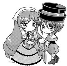 Rating: Safe Score: 0 Tags: 2girls chibi dress full_body greyscale hairband hat image long_hair monochrome multiple_girls nagato_yuki pair short_hair siblings sisters souseiseki standing suiseiseki twins white_background User: admin