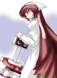 Rating: Safe Score: 0 Tags: 1girl brown_hair closed_eyes dress image imaizumi_kagerou long_hair long_sleeves red_hair smile solo suiseiseki very_long_hair User: admin