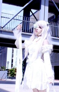 Rating: Safe Score: 0 Tags: 1girl bare_shoulders dress kirakishou long_hair solo white_dress white_hair white_theme User: admin