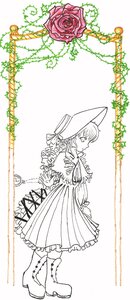 Rating: Safe Score: 0 Tags: 1girl auto_tagged boots dress drill_hair flower full_body hat high_heels image long_sleeves monochrome rose shinku solo standing striped twin_drills vertical_stripes User: admin