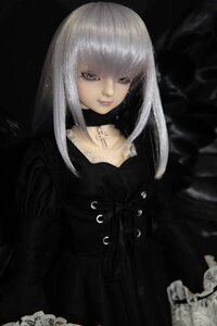 Rating: Safe Score: 0 Tags: 1girl bangs black_dress blunt_bangs closed_mouth dress lips long_hair looking_at_viewer solo white_hair User: admin
