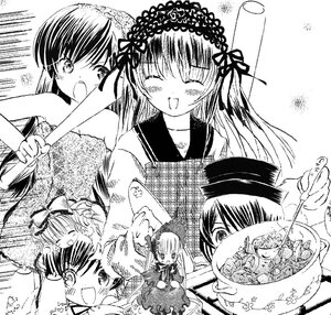 Rating: Safe Score: 0 Tags: blush closed_eyes dress food greyscale hairband hina_ichigo image lolita_hairband monochrome multiple multiple_girls open_mouth ribbon school_uniform shinku siblings sisters smile suigintou suiseiseki tagme User: admin