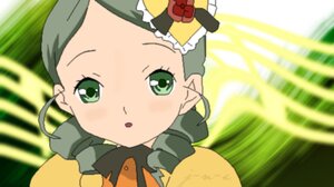 Rating: Safe Score: 0 Tags: 1girl :o blush drill_hair food green_eyes green_hair hat image kanaria looking_at_viewer mini_hat mini_top_hat solo top_hat User: admin