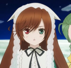 Rating: Safe Score: 0 Tags: 1girl :o beach blue_sky blush brown_hair cloud day dress frills green_eyes image long_hair long_sleeves looking_at_viewer neck_ribbon outdoors plant red_eyes ribbon sky solo suiseiseki watering_can User: admin