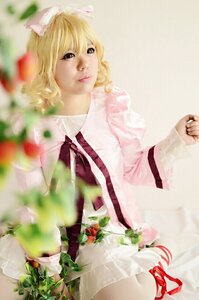 Rating: Safe Score: 0 Tags: 1girl 3d animal_ears blonde_hair blurry blurry_foreground depth_of_field dress hinaichigo lips photo realistic ribbon solo striped User: admin