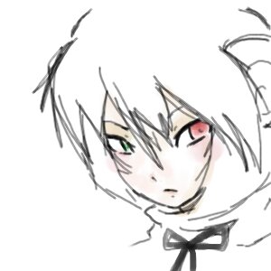 Rating: Safe Score: 0 Tags: 1girl ahoge blush face green_eyes hair_between_eyes image looking_at_viewer portrait red_eyes ribbon simple_background solo souseiseki sweat white_background white_hair User: admin