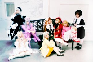 Rating: Safe Score: 0 Tags: black_hair blonde_hair brown_hair dress frills hat long_hair multiple_boys multiple_cosplay multiple_girls short_hair tagme white_hair User: admin