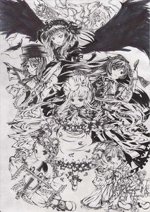 Rating: Safe Score: 0 Tags: 6+girls dress flower fruit greyscale hair_ornament hat hijiri_byakuren image leaf long_hair monochrome multiple multiple_girls short_hair smile tagme weapon wings User: admin