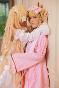 Rating: Safe Score: 0 Tags: 2girls alice_margatroid blonde_hair blue_eyes blurry depth_of_field dress flower frills hair_ornament hairband hug lips long_hair multiple_cosplay multiple_girls realistic rose short_hair tagme very_long_hair white_rose yuri User: admin